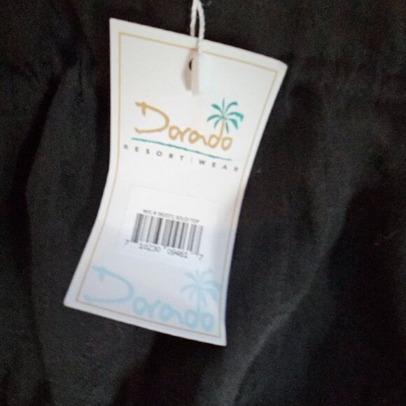 Dorado Women's Black Long Sleeve Off The Shoulder Crop Top - Picture 2 of 4